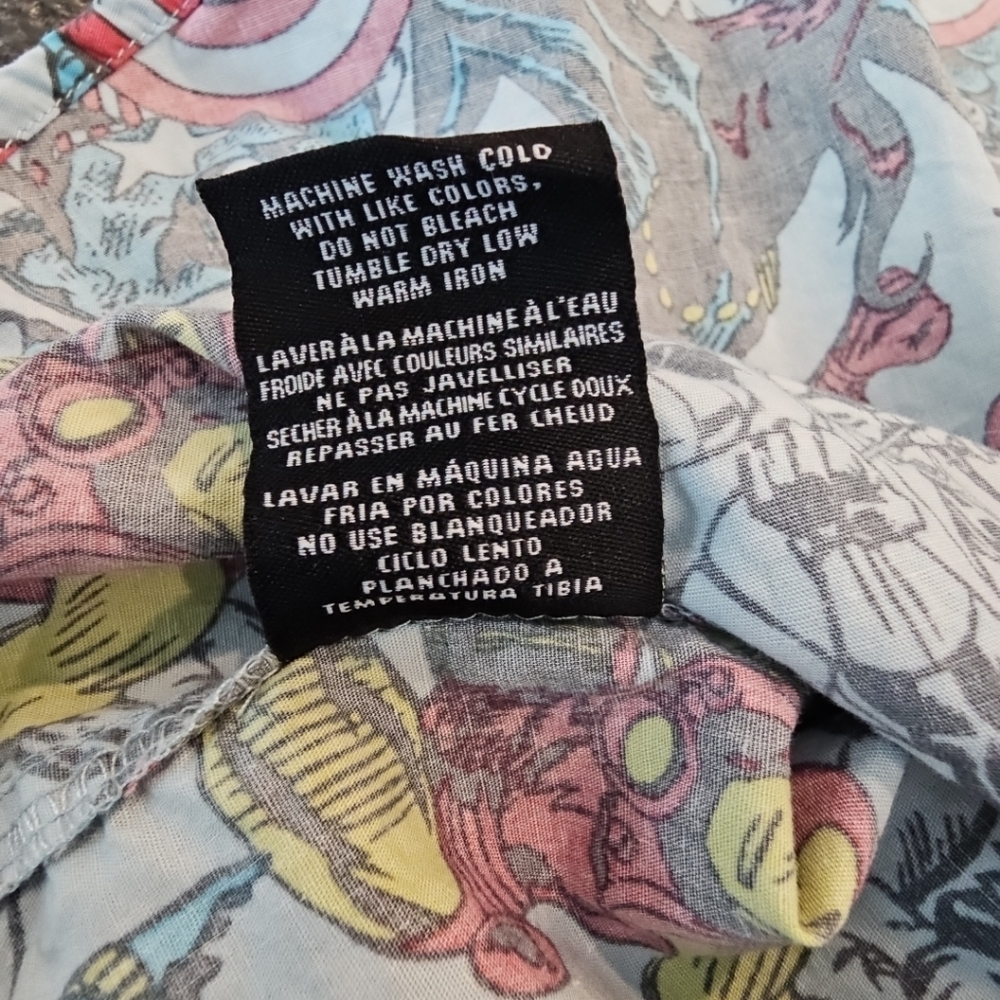 Marvel Heroes Patterned Men's Button Down Shirt, … - image 7